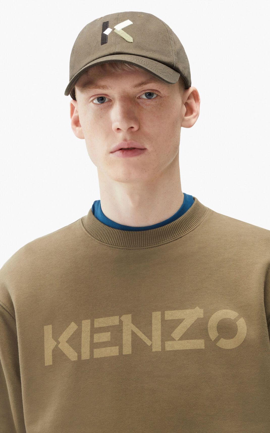 Kenzo Logo Melegítő Felső Férfi Világos Szürke | ID.137918